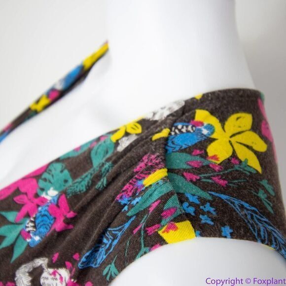 Modcloth Jungle Print Knit Dress,‎ white cat blue bird, 2X - Picture 11 of 16